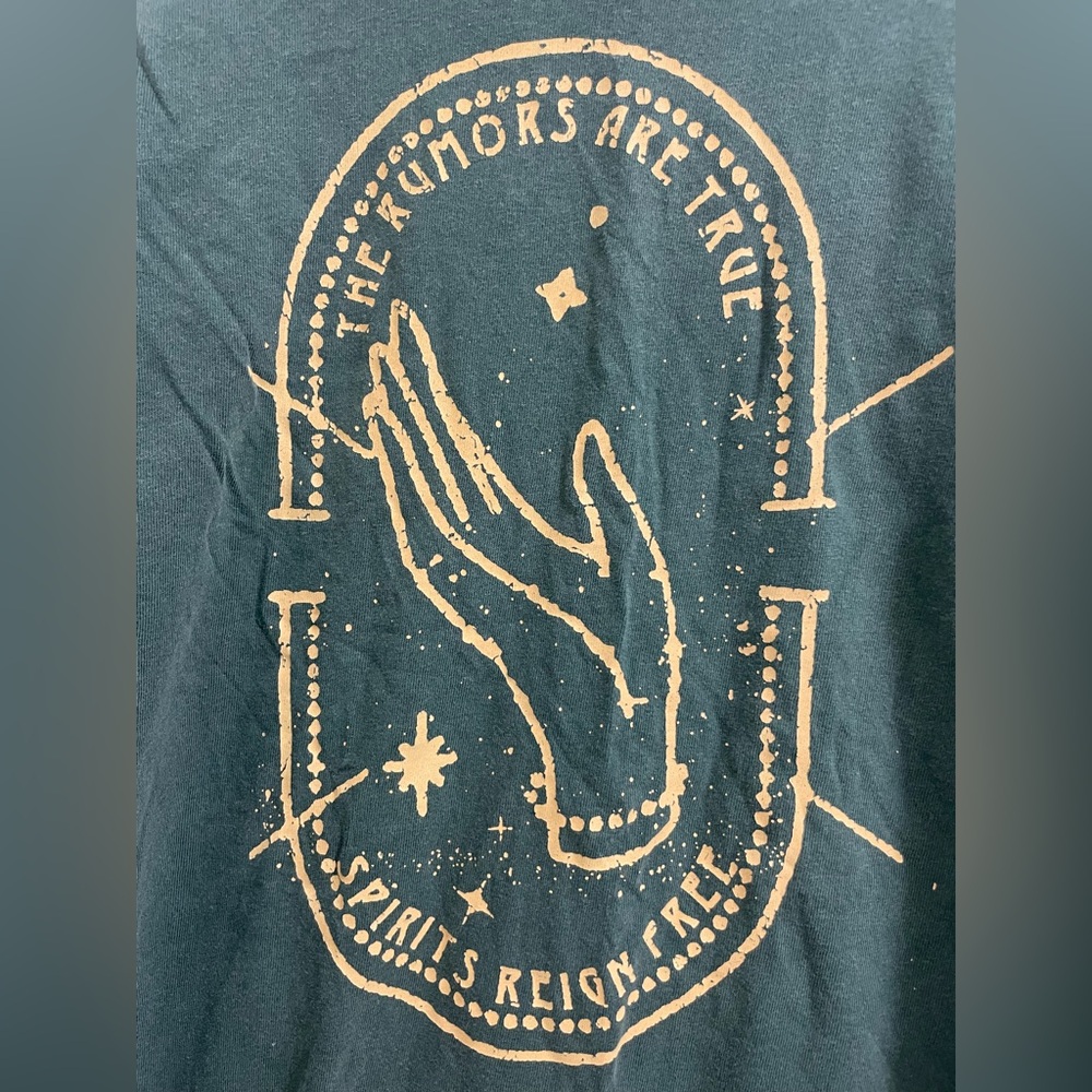 Pebby Forevee Green Graphic Side Slit T-Shirt - Picture 2 of 5